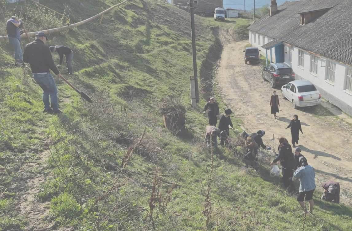 Коллектив Комплексного центра соцобслуживания населения Дахадаевского района принял участие в общереспубликанском субботнике